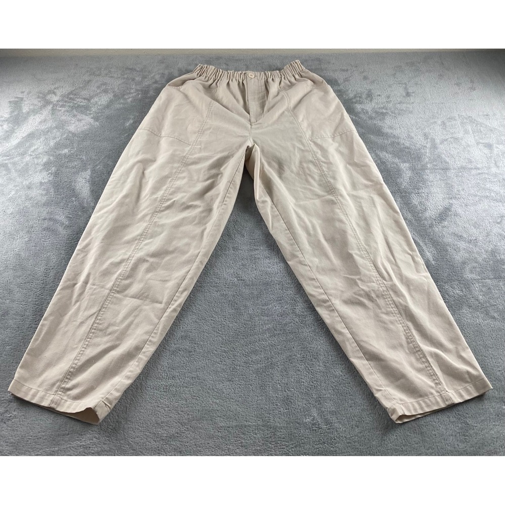 Westport Ltd Woman Tan Khaki Elastic Waist Tapered Leg Pants Plus‎ Size 16W